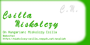 csilla miskolczy business card